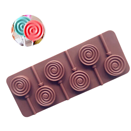 MOLDE DE SILICONE PARA PIRULITO ESPIRAL