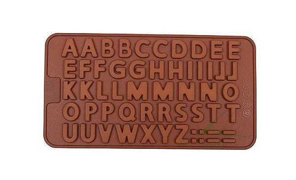 MOLDE DE SILICONE LETRAS DO ALFABETO PARA CHOCOLATE
