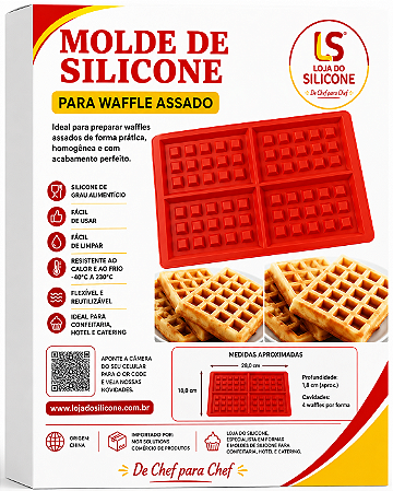 MOLDE DE SILICONE PARA WAFLLE PROMOÇÃO