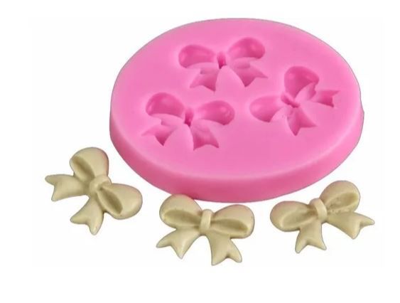 MOLDE SILICONE LACINHO 03 CAVIDADES PARA DECORAÇÃO