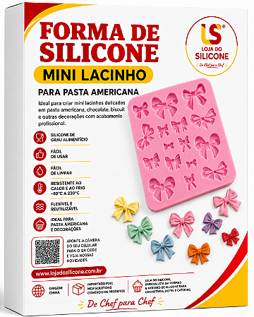 MOLDE DE SILICONE LACINHO COM 16 CAVIDADES