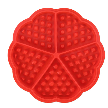 MOLDE DE SILICONE WAFFLE CORAÇÃO 04 DIVISÕES