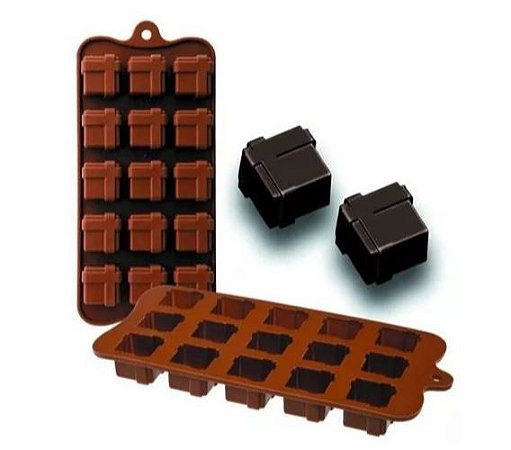 MOLDE DE SILICONE CAIXA DE PRESENTE