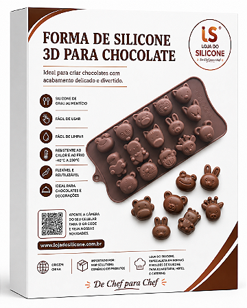 MOLDE E FORMAS DE SILICONE PARA CHOCOLATE