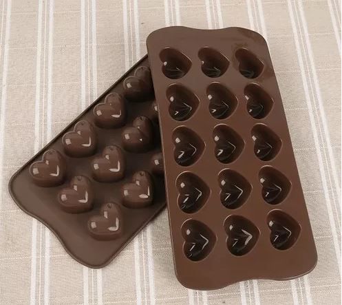 MOLDE SILICONE CORAÇÃO 15 CAVIDADES PARA CHOCOLATE