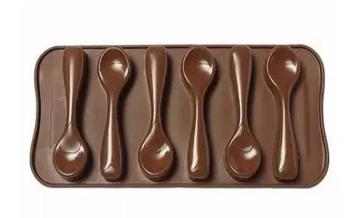 MOLDE DE SILICONE PARA CHOCOLATE COLHER