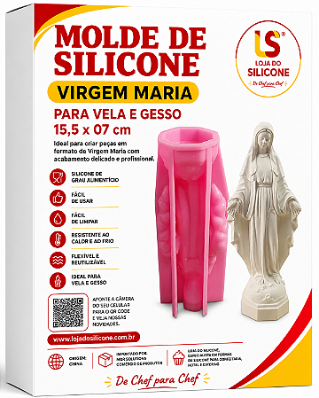 MOLDE DE SILICONE PARA VELA E GESSO VIRGEM MARIA