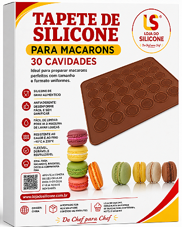 TAPETE DE SILICONE PARA MACARONS 30 CAVIDADES