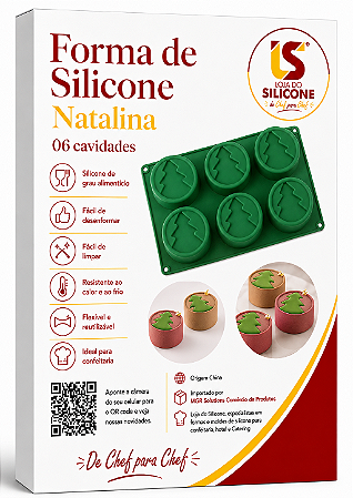 MOLDE E FORMA DE SILICONE NATALINO PARA ENTREMET
