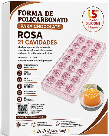 FORMA DE POLICARBONATO FLOR PARA CHOCOLATE