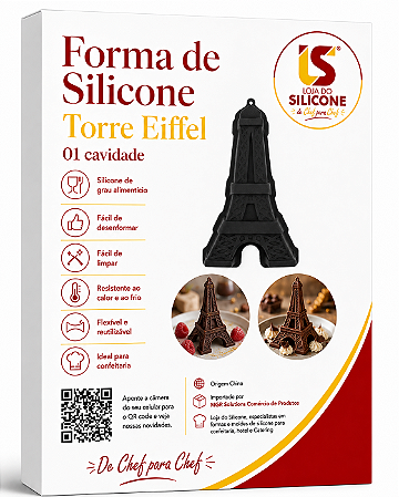 FORMA E MOLDE DE SILICONE TORRE EIFFEL