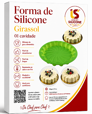 FORMA E MOLDE DE SILICONE GIRASSOL
