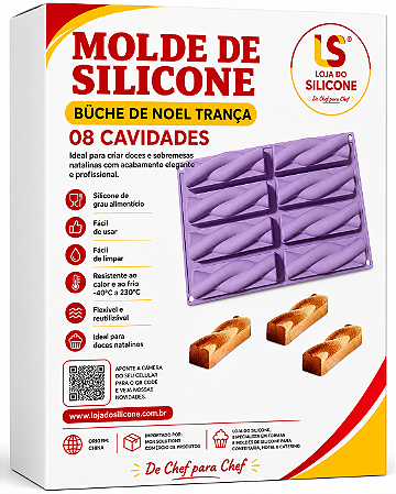 FORMA DE SILICONE TRANÇA TORÇÃO