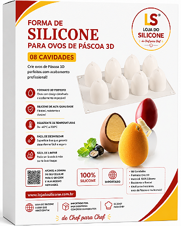FORMA E MOLDE SILICONE OVOS 3D