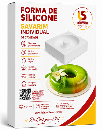 FORMA DE SILICONE BRANCO PARA SAVARIM