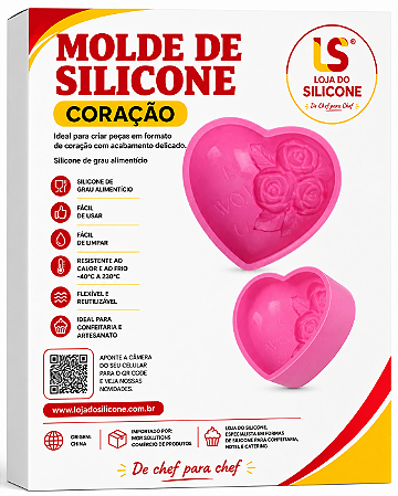 MOLDE DE SILICONE CORAÇÃO PARA SABONETE