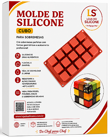 FORMA DE SILICONE CUBOS PARA DOCES