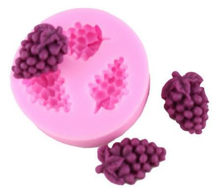 MOLDE DE SILICONE PARA PASTA AMERICANA CACHO DE  UVA