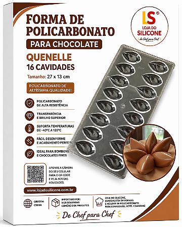 MOLDE POLICARBONATO QUENELLE 16 CAVIDADES