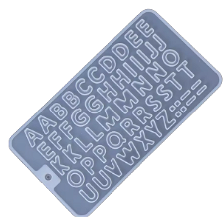 MOLDE DE SILICONE ALFABETO
