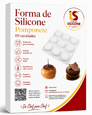 MOLDE DE SILICONE POMPONETE 09 CAVIDADES