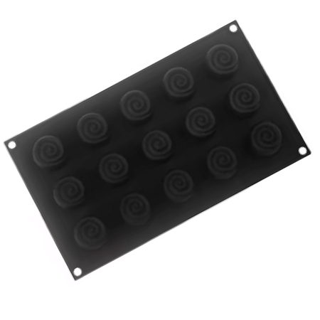 MOLDE DE SILICONE ROSA 15 CAVIDADES PARA SOBREMESAS