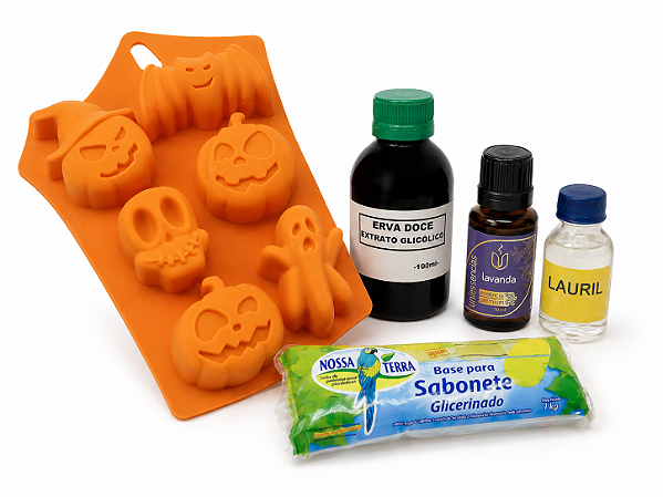 KIT 05 SABOARIA PARA INICANTE FORMA GLICERINA ESSENCIA E LAURIL