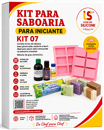 KIT 07 SABOARIA PARA INICANTE FORMA GLICERINA ESSENCIA E LAURIL