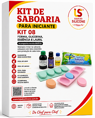 KIT 08 SABOARIA PARA INICANTE FORMA GLICERINA ESSENCIA E LAURIL