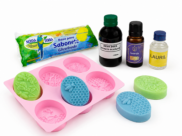 KIT 11 SABOARIA PARA INICANTE FORMA GLICERINA ESSENCIA E LAURIL