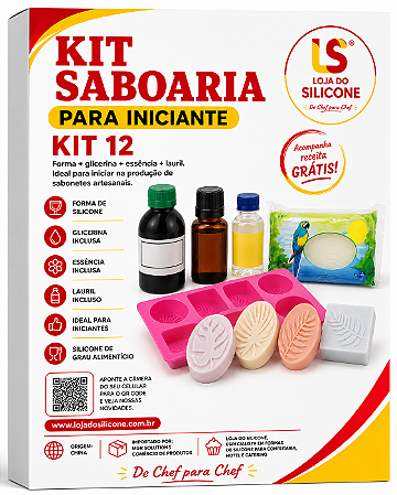 KIT 12 SABOARIA PARA INICANTE FORMA GLICERINA ESSENCIA E LAURIL