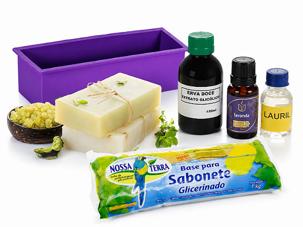 KIT 14 SABOARIA PARA INICANTE FORMA GLICERINA ESSENCIA E LAURIL