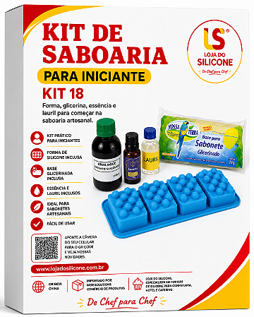 KIT 18 SABOARIA PARA INICANTE FORMA GLICERINA ESSENCIA E LAURIL