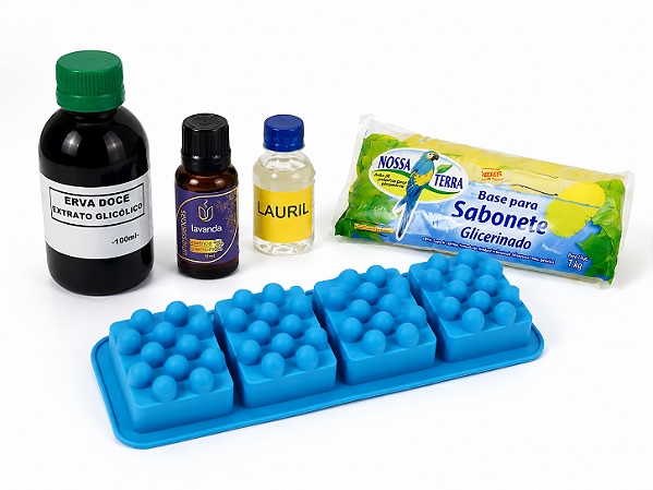 KIT 18 SABOARIA PARA INICANTE FORMA GLICERINA ESSENCIA E LAURIL