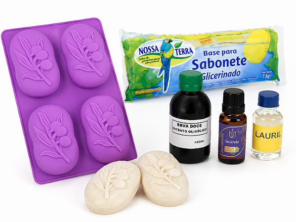 KIT 20 SABOARIA PARA INICANTE FORMA GLICERINA ESSENCIA E LAURIL