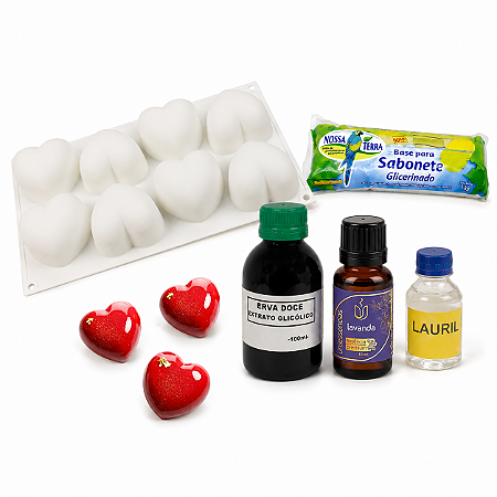KIT 22 SABOARIA PARA INICANTE FORMA GLICERINA ESSENCIA E LAURIL