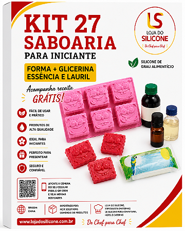 KIT 27 SABOARIA PARA INICANTE FORMA GLICERINA ESSENCIA E LAURIL