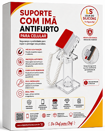 SUPORTE PARA CELULAR EXPOSIÇÃO ANTE FURTO COM IMÃ