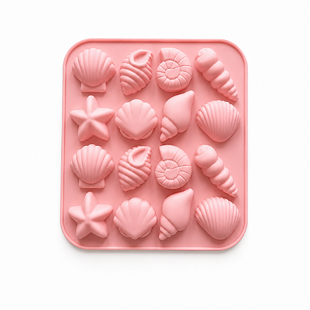 MOLDE DE SILICONE FUNDO DO MAR 16 CAVIDADES VARIOS MODELOS