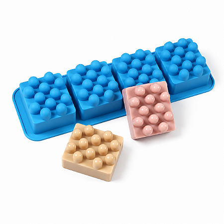 MOLDE DE SILICONE PARA SABONETE MODELO BOLHAS