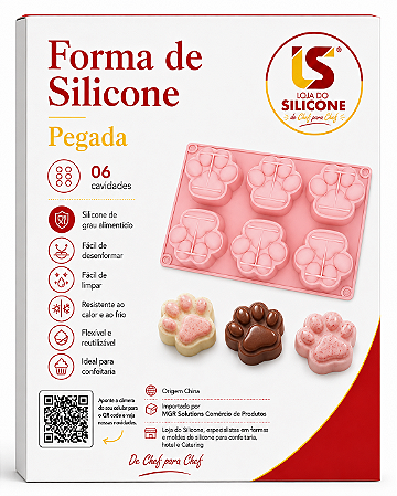 MOLDE DE SILICONE PEGADA 06 CAVIDADES