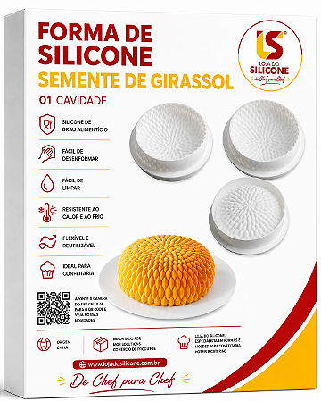 FORMA DE SILICONE SEMENTE DE GIRASSOL