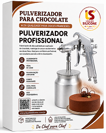 PULVERIZADOR PARA AFEITO AVELUDADO EM DOCES E SOBREMESAS