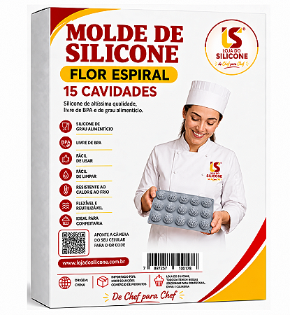 MOLDE DE SILICONE SANTA ANA FLORAL 15 CAVIDADES