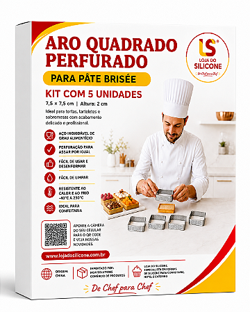 KIT COM 5 AROS PERFURADOS EM AÇO INOX TAMANHO 7.5X2CM