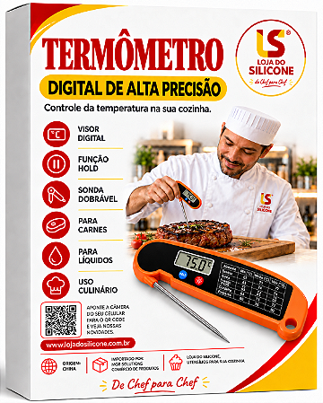 TERMÔMETRO DIGITAL DE ALTA PRECISÃO PARA GASTRONOMIA