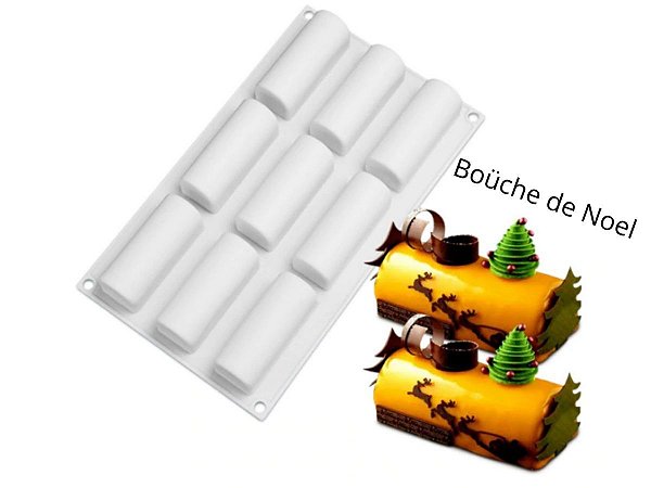 MOLDE DE SILICONE PARA SOBREMESA BOUCHE DE NOEL