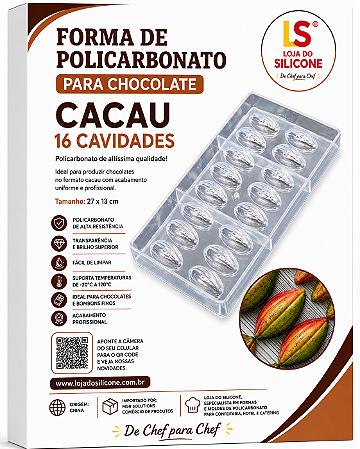 MOLDE POLICARBONATO CACAU 16 CAVIDADES