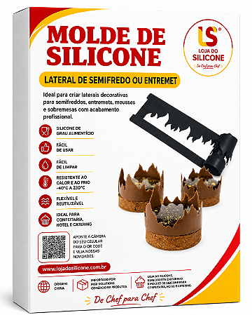 MOLDE DE SILICONE PARA LATERAL DE TORTAS E SOBREMESAS