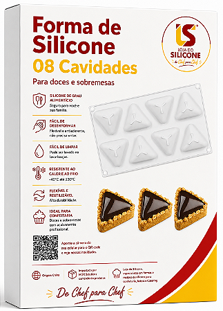 MOLDE DE SILICONE TRIANGULAR PARA DOCES